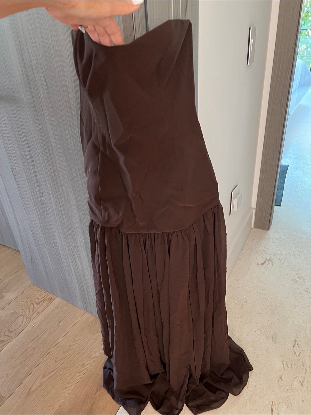 NWT REVOLVE Australia SHOWPO Joycelyn fit flare corset dress sheer skirt US 10 - Picture 2 of 9